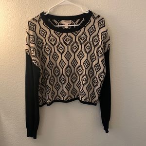 Aztec Dual toned Long-Sleeved Sweater